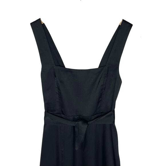 SHOW ME YOUR MUMU Women’s Black Satin Midi Slit Dress Small - Picture 3 of 6